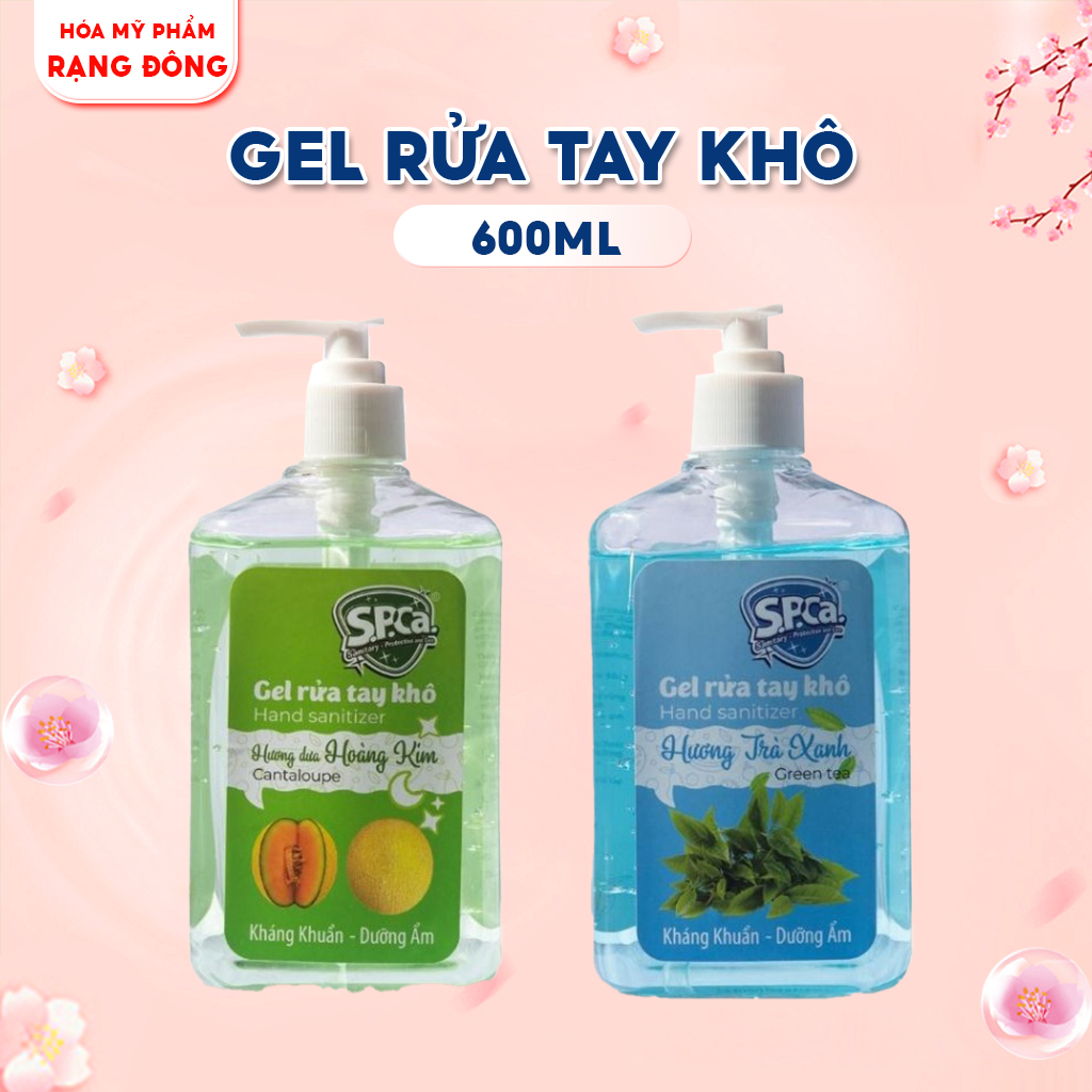  Gel Rửa Tay Khô Diệt Khuẩn SPCa 600ml Giúp Làm Sạch Nhanh Vượt Trội Dưỡng Ẩm Không Gây Khô Hại Da 