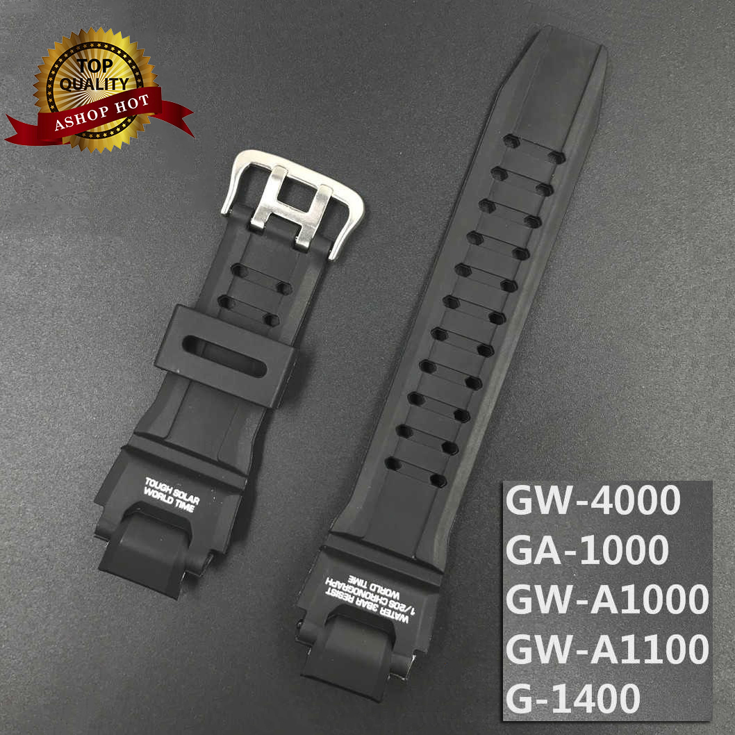 [2 MẪU] Dây đồng hồ cao su cho Casio G-Shock GA-1000 GW-A1100 GW-A1000 GW-4000 G-1400 GShock GWA1100