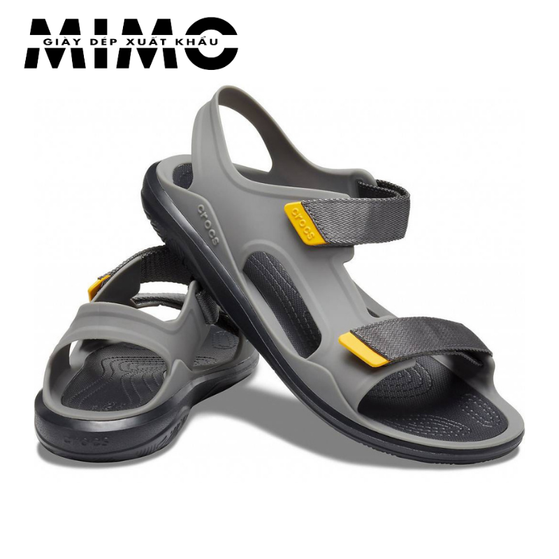 Sandal nam, Sandal Cross Exp màu ghi, Sandal nhựa đi mưa, lội nước siêu êm mềm nhẹ, bền đẹp, không trơn trượt, không hôi chân cho nam
