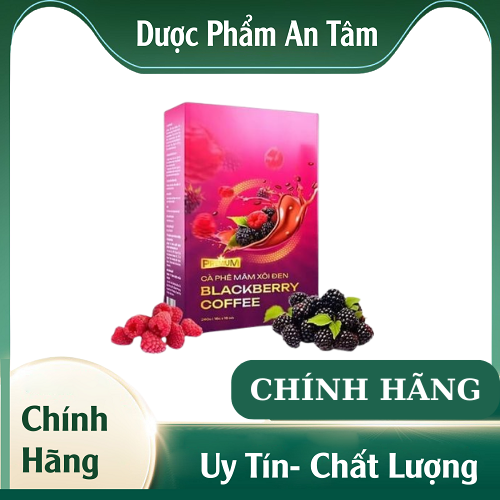 Cà Phê Mâm Xôi Đen Giảm Cân Mẫu Mới Chính Hãng Hộp 15 Gói