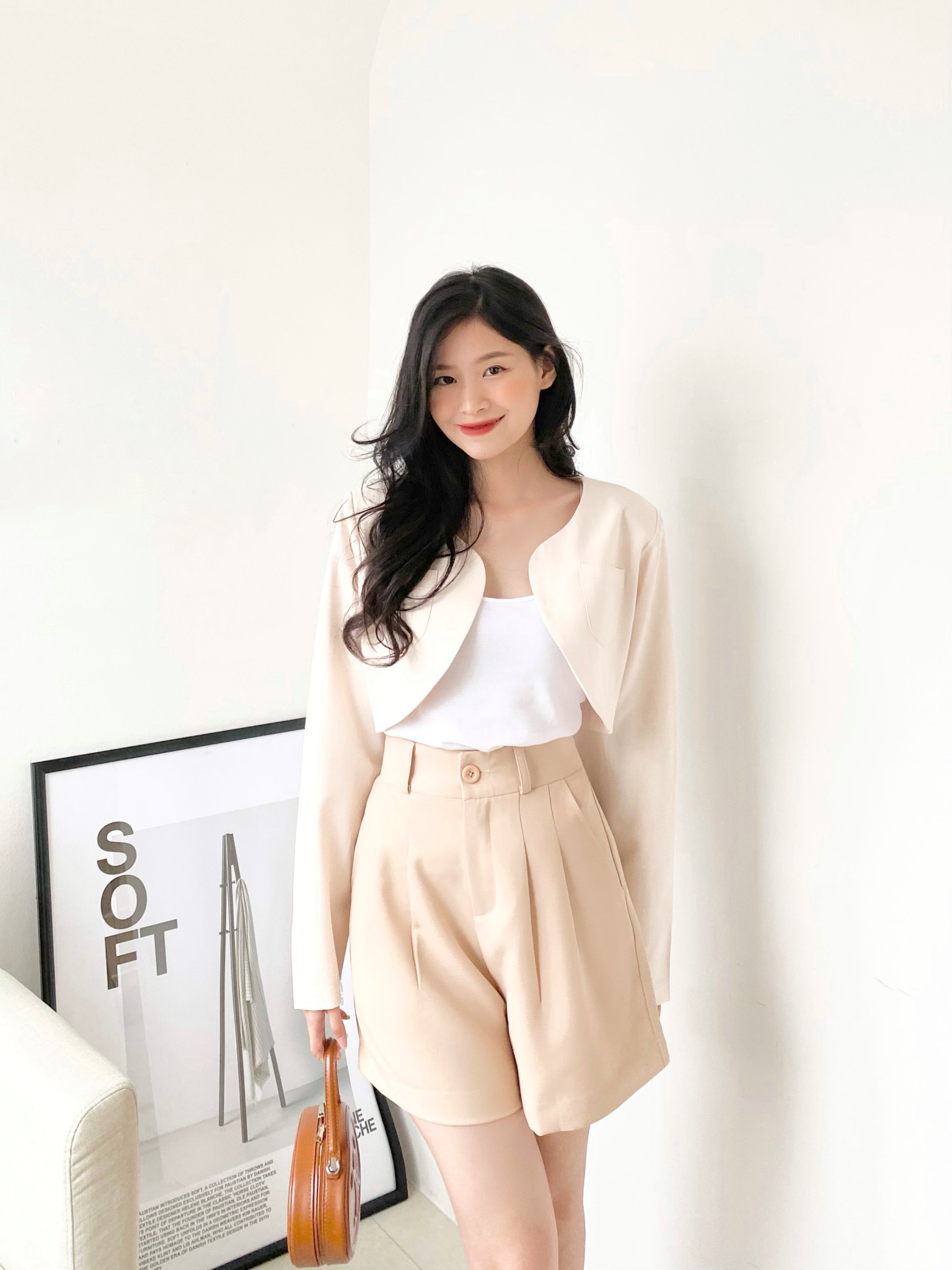 Yu cherry | áo mini tank top blazer ya428