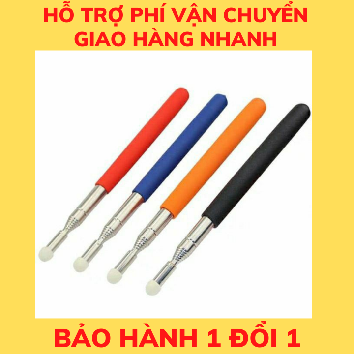 QUE CHỈ BẢNG teaching stick 💖INOX 1m Có Dây💖 giáo cụ dạy học💖 cây chỉ bảng cho giáo viên có thể thu gọn và kéo dài 1m