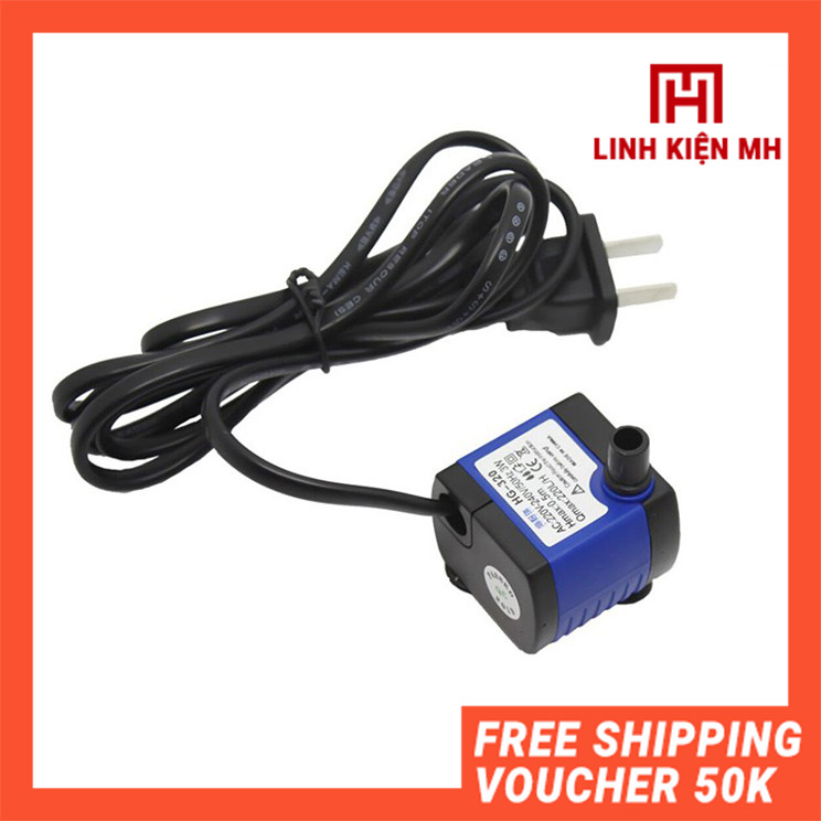 Máy Bơm Chìm Mini HG-320 3W 220V Bơm Bể Cá, Tiểu Cảnh Mini