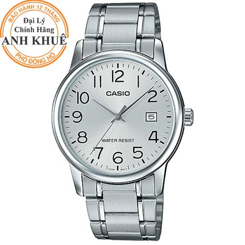Đồng hồ nam dây kim loại casio anh khuê mtp-v002d-7budf