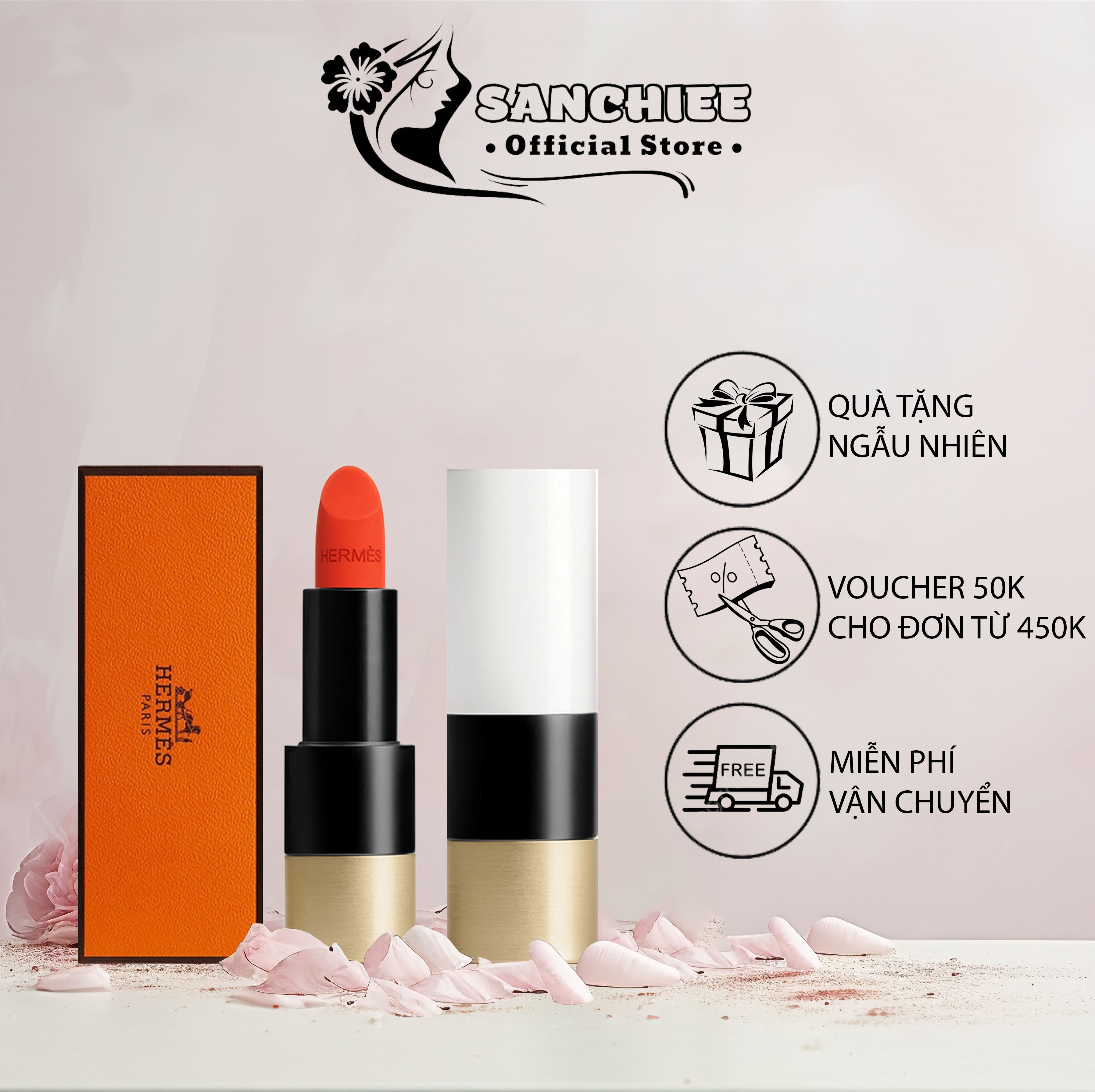 Son lì son rouge hermes siêu xinh, cơn sốt làm đẹp mới 2023