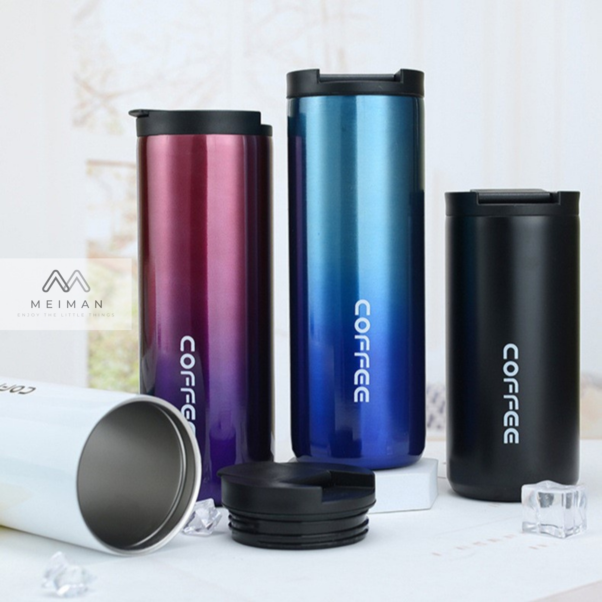 Ly giữ nhiệt Logo Coffee 500ml - 400ml giữ nhiệt tốt - Nhiều màu sắc lựa chọn