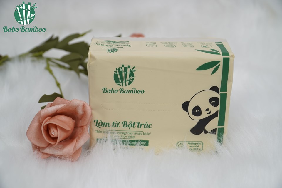 02 gói giấy ăn cao cấp bobo bamboo