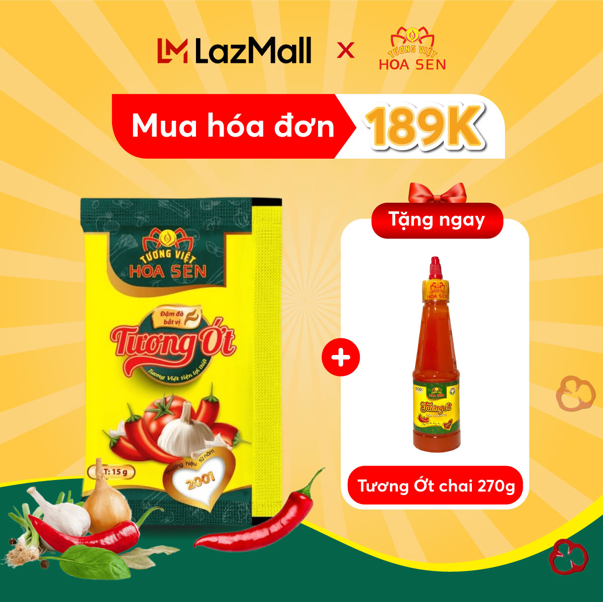 Tương Ớt Gói 15g MM/100 gói