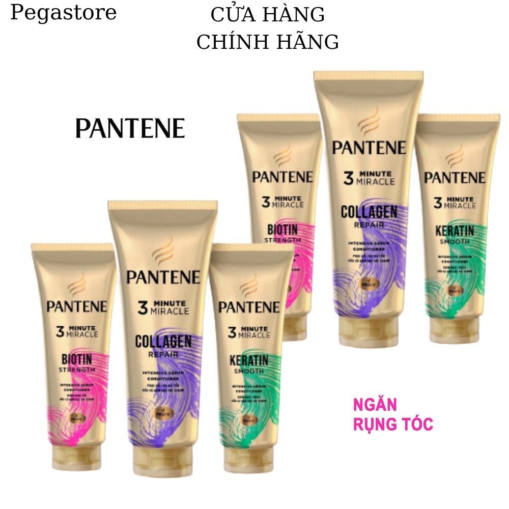 Dầu xả dưỡng tóc PANTENE 3 phút diệu kì Conditioner - kem xả tóc 150ml viền hồng ,viền xanh - Pegastore