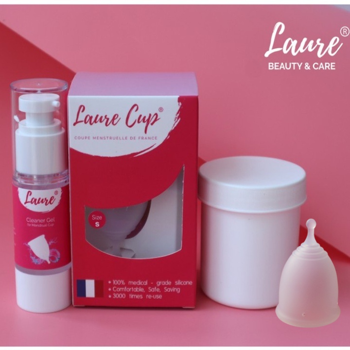 [FREESHIP MAX]Cốc Nguyệt San Laure Cup Mềm Mịn Pháp [Laure Beauty]
