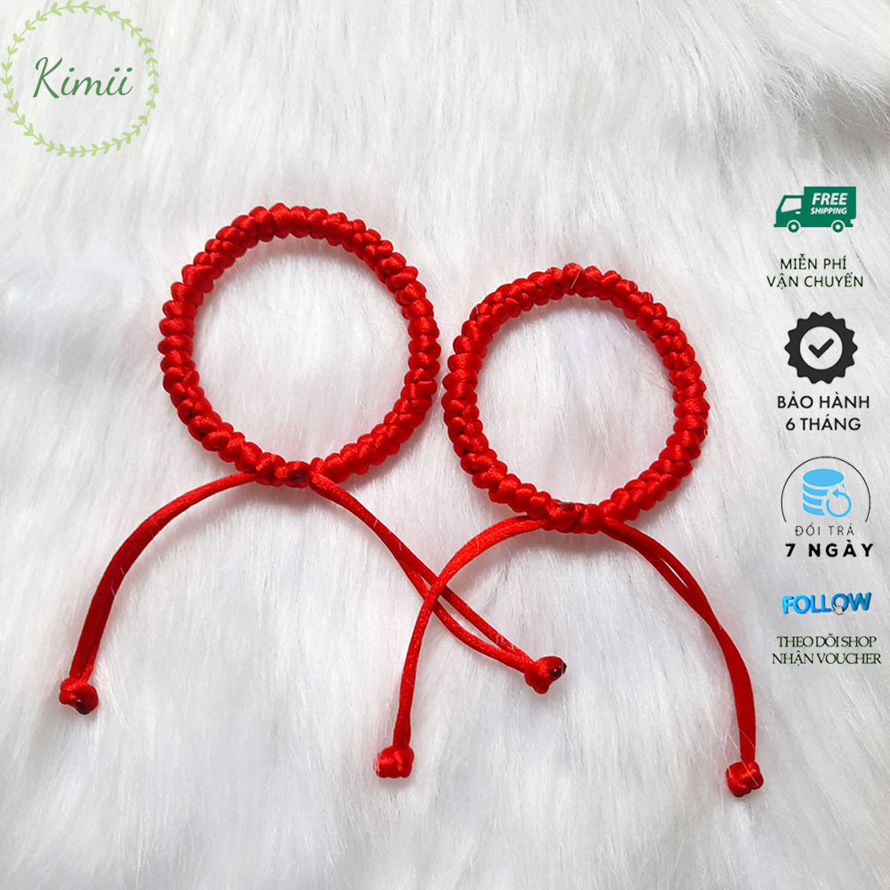 Vòng tay dây đỏ may mắn V121 Vòng tay handmade Vòng tay phong thủy