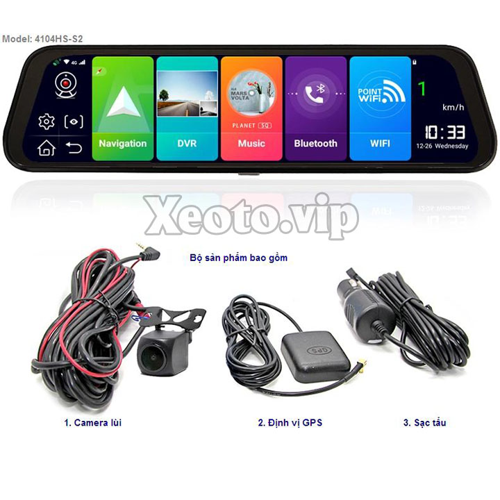 Camera hành trình gương ô tô thương hiệu cao cấp Phisung Z55