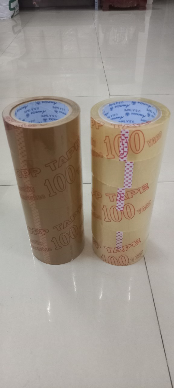 1 cuộn băng keo trong/đục 100yard - thiết bị văn phòng