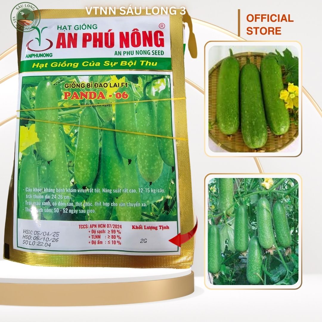 gói tầm 330 hạt giống BÍ ĐAO PANDA 06 an phú nông trái rất rộ