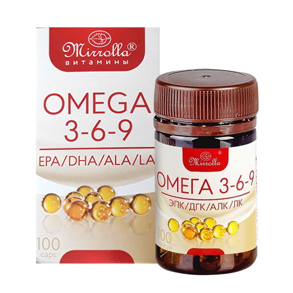 Viên uống Omega 369 Mirrolla của Nga 100 viên