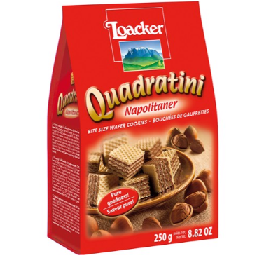 Bánh xốp Loacker Quadratini Napolitaner 250g