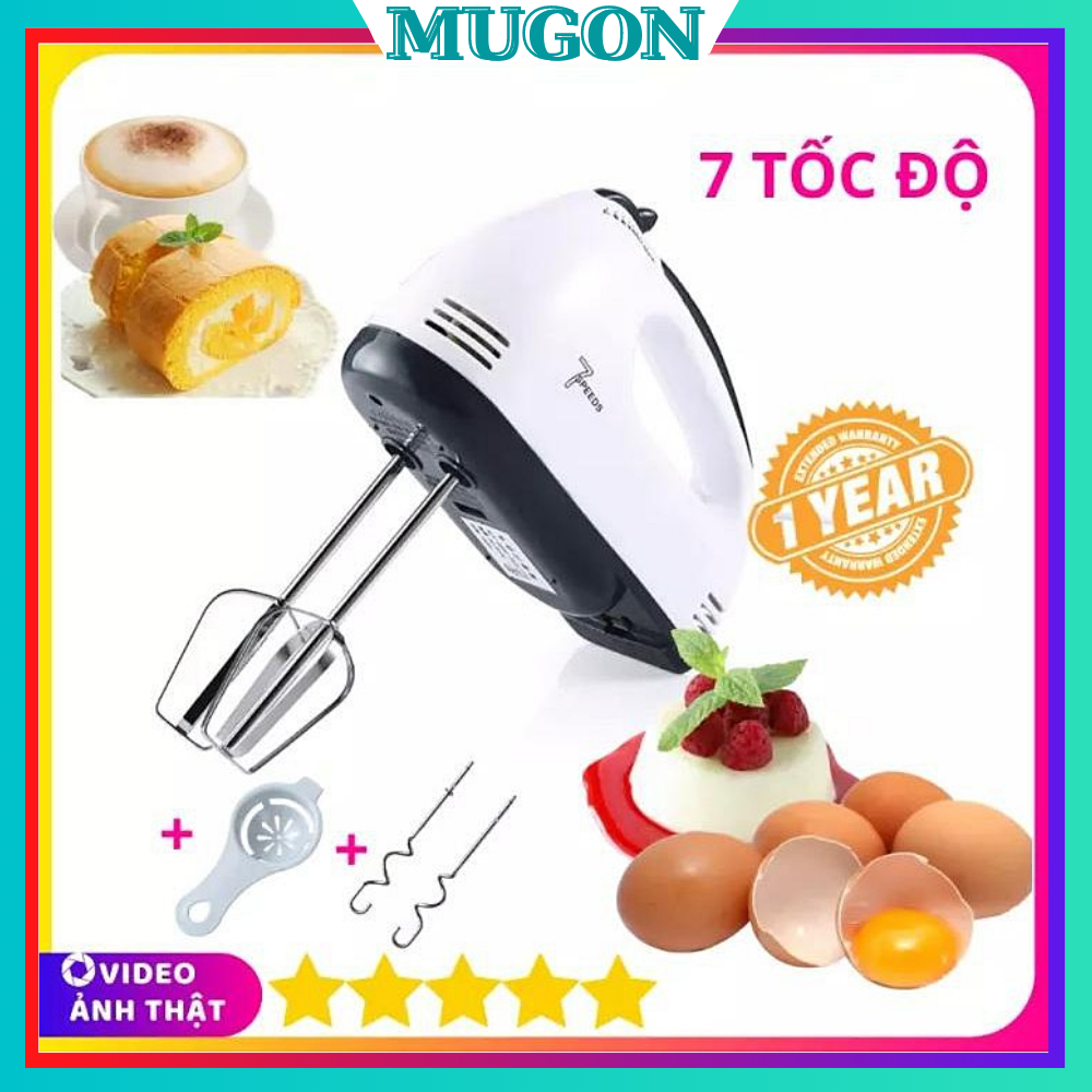 Máy đánh trứng cầm tay 7 tốc độ, máy đánh trứng cầm tay, máy đánh trứng tự động - bảo hành 1 đổi 1 nếu lỗi