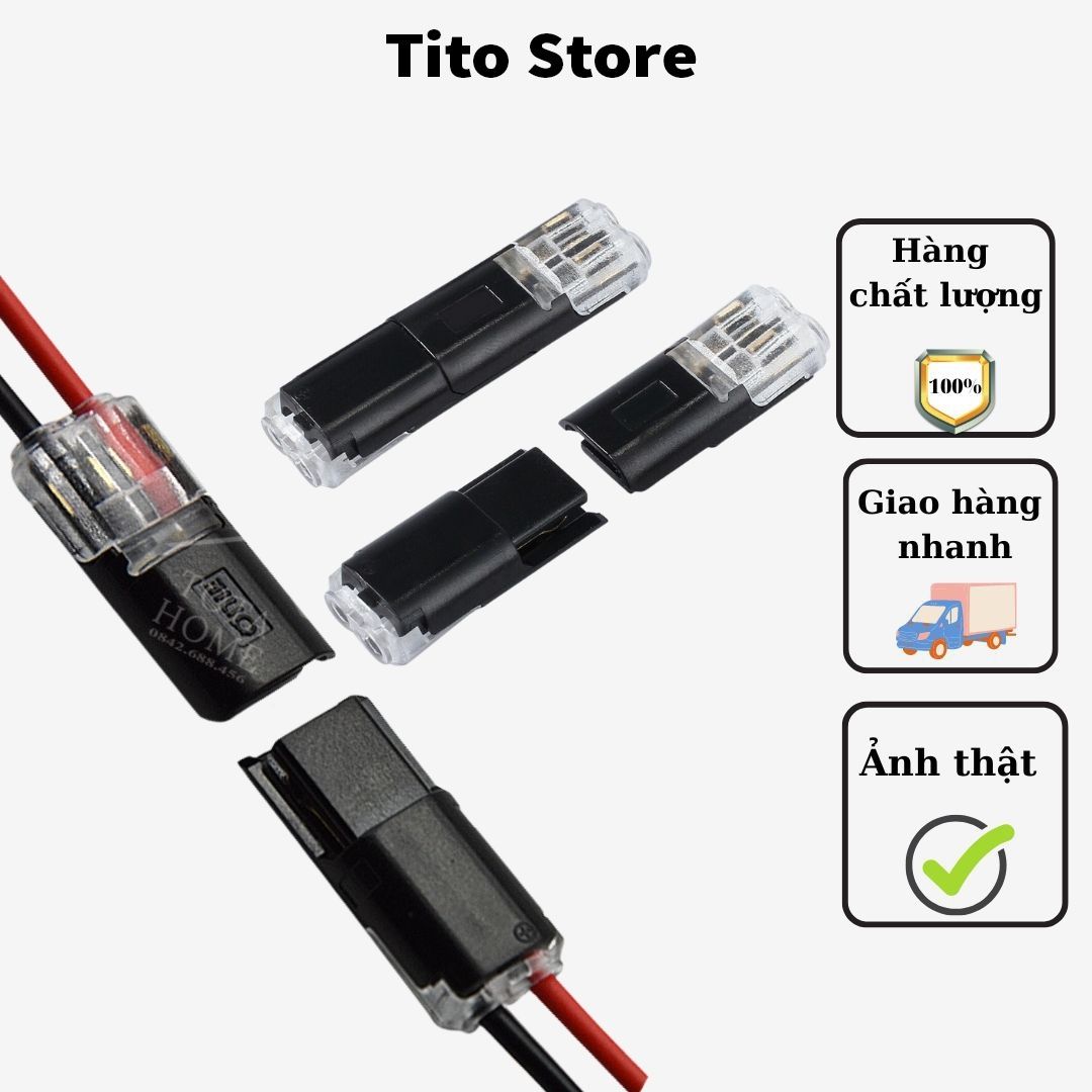 Đầu nối dây điện 2 đầu 22-20awg đầu nối dây theo ý muốn không cần hàn