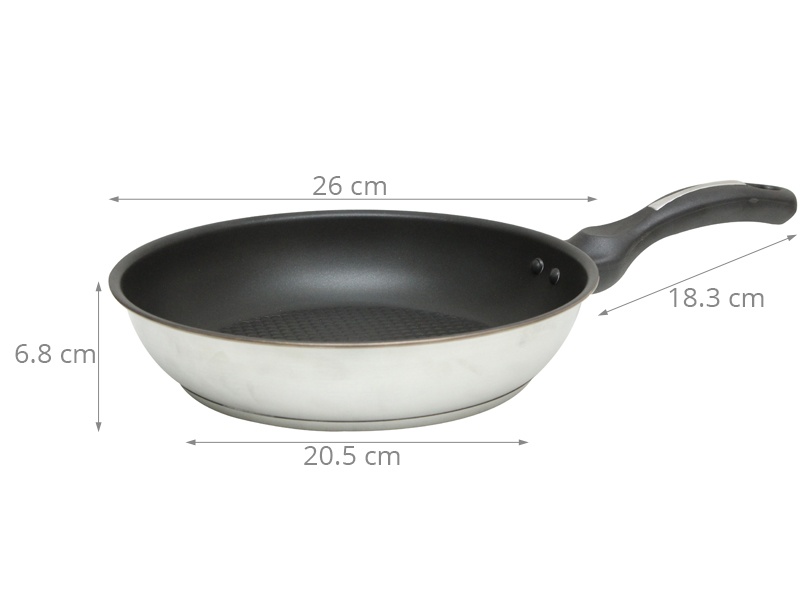 Chảo fivestar inox chống dính sử dụng bếp từ 26cm
