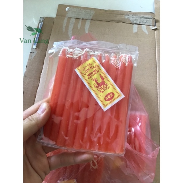 Gói 10 cây nến thắp hương, nến đỏ thắp sáng dài 12cm