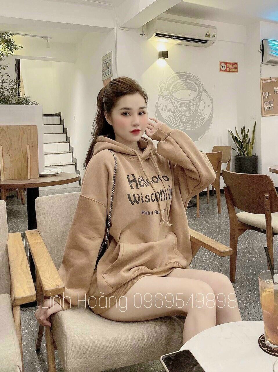 [HCM]Áo hoodie nữ  áo khoác hoodie nữ phối chữ hàn quốc  chất nỉ bông cao cấp
