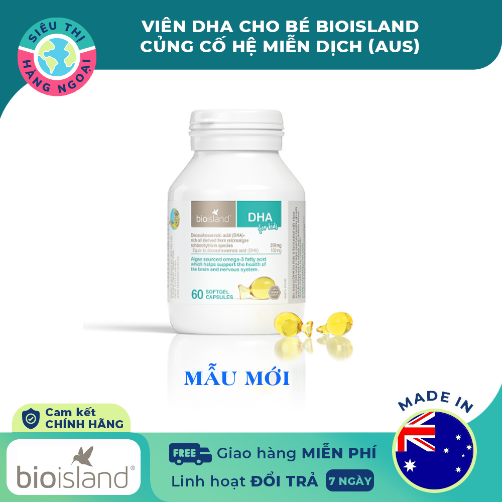 [HCM]Viên DHA Bioisland cho Bé [Hỗ trợ bé phát triển toàn diện củng cố hệ miễn dịch] Hàng Úc (được bán bởi Siêu Thị Hàng Ngoại)