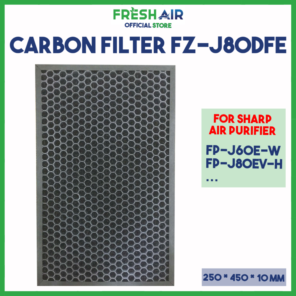 FZ-J80DFE | Màng lọc than hoạt tính máy lọc không khí Sharp FP-J60E-W Và FP-J80EV-H