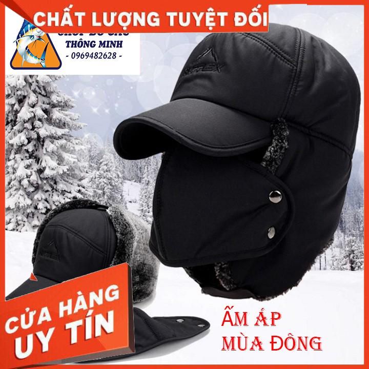 Mũ Nam Mùa Đông, Mũ Câu Cá Mùa Đông, Siêu Ấm Áp, Thời Trang Đẹp Mắt, Chuyên Dùng Đi Đêm Và Trời Lạnh, Trùm Kím Đầu Và Tai Cực Ấp ( Shop Đồ Câu Thông Minh )