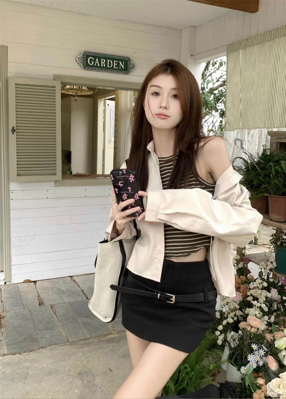 Áo kaki sơmi nữ phong cách hàn quốc trẻ trung sành điệu