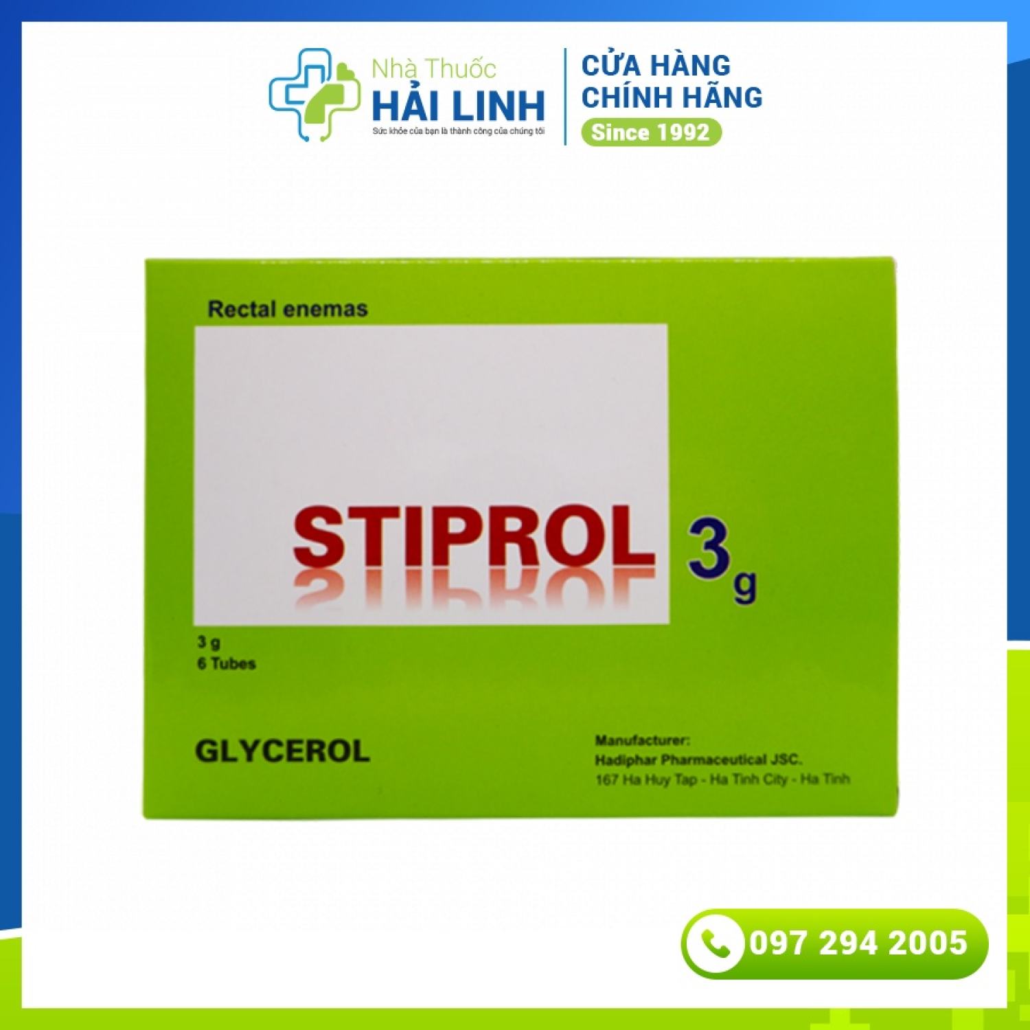 Ɡel thụt trực tràng, táo bón - Stiprol 3g - 9g