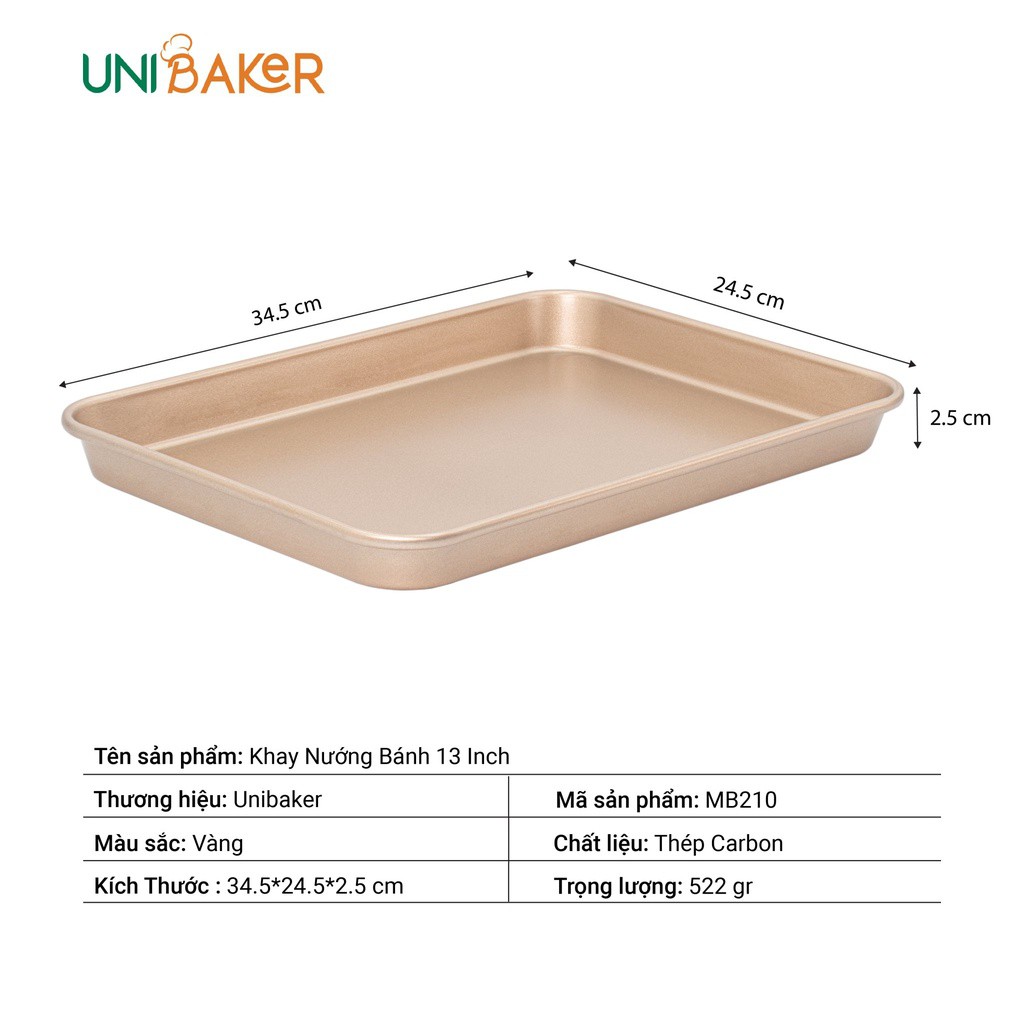 Khay Nướng Bánh thành thấp Unibaker