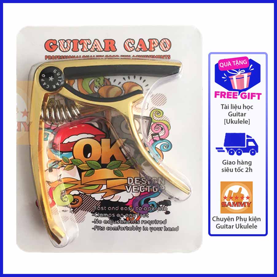 [HCM]CAPO GUITAR ROCK MUSIC - GUITAR CAPO BẠC SILVER / VÀNG GOLD