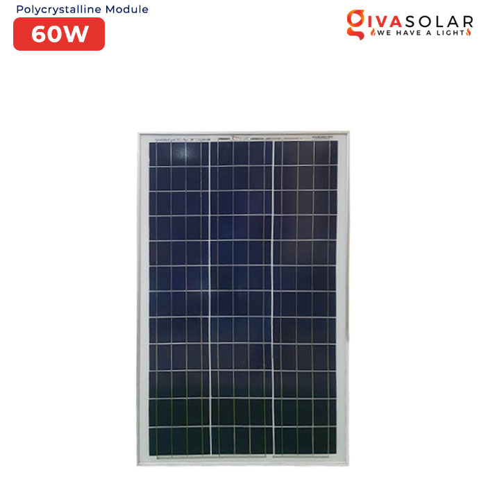 Tấm pin thu năng lượng mặt trời givasolar poly psp-60w - tặng jack mc4