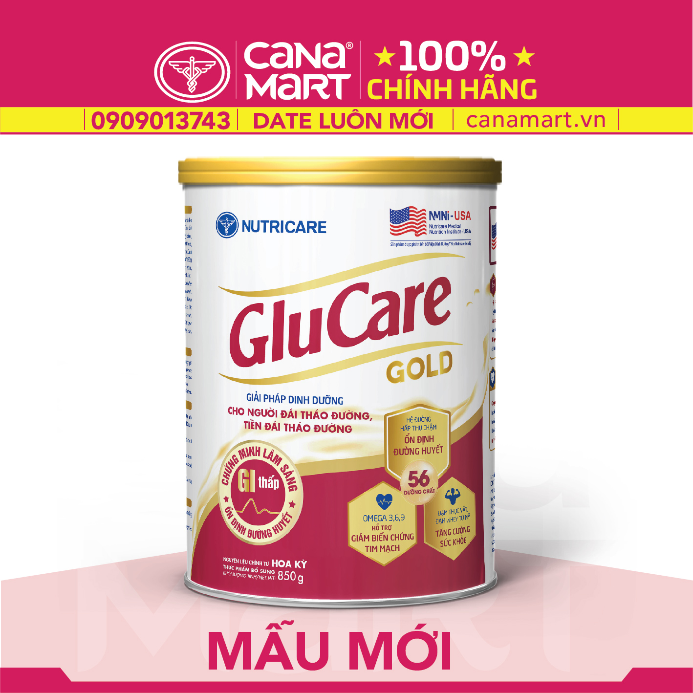 Sữa bột Nutricare Glucare Gold dinh dưỡng cho người tiểu đường