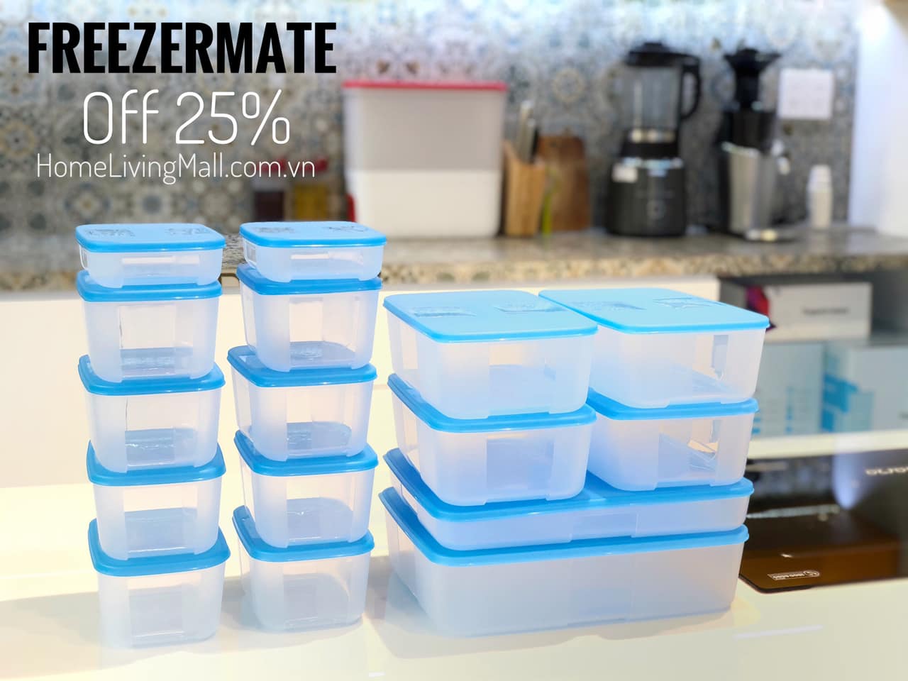 Bộ hộp trữ đông Tupperware Jumbo set 16 hộp