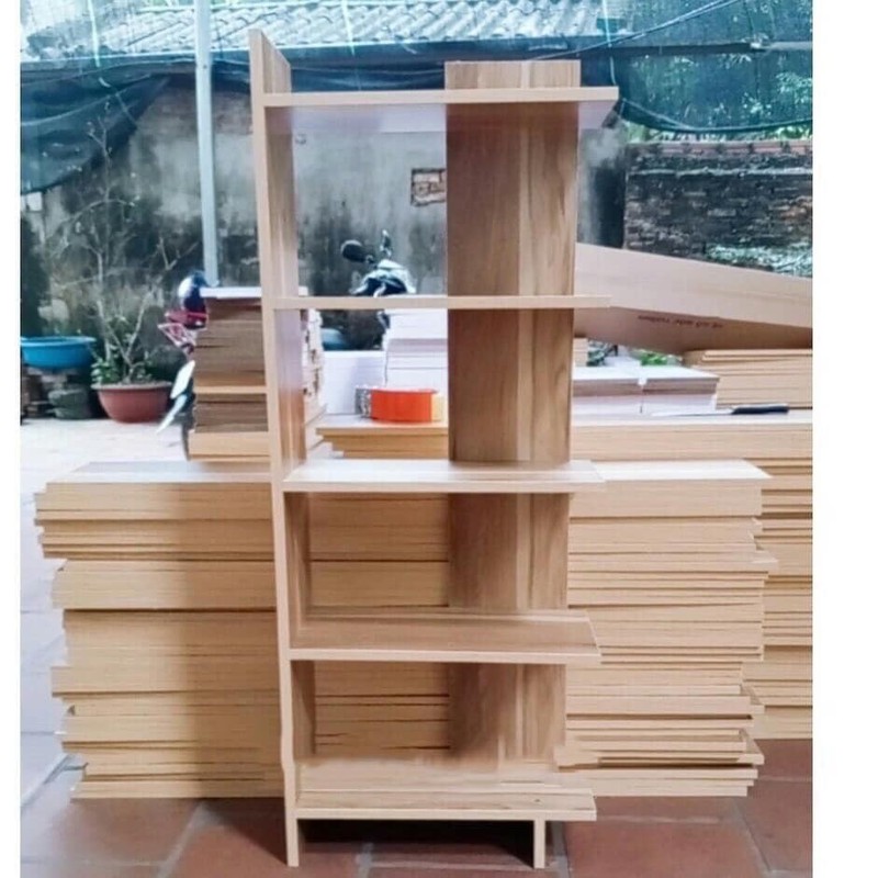 Kệ sách kệ sách gỗ 5 tầng lắp ghép nhiều màu sắc
