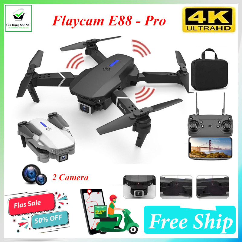 Flaycam E88-Pro mini giá rẻ, flaycam điều khiển từ xa có camera