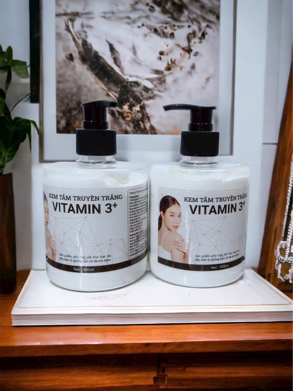 Kem tắm truyền trắng vitamin b3+ 400ml