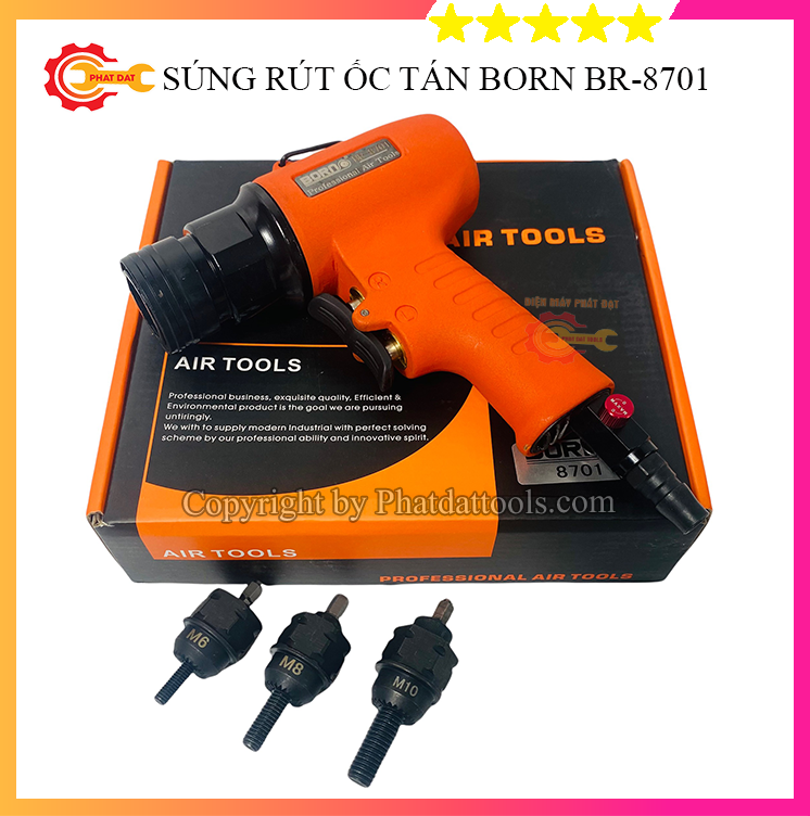 Máy rút ốc tán born br-8701 - chuyên dụng rút ốc m6-m8-m10 - bảo hành toàn quốc 6 tháng