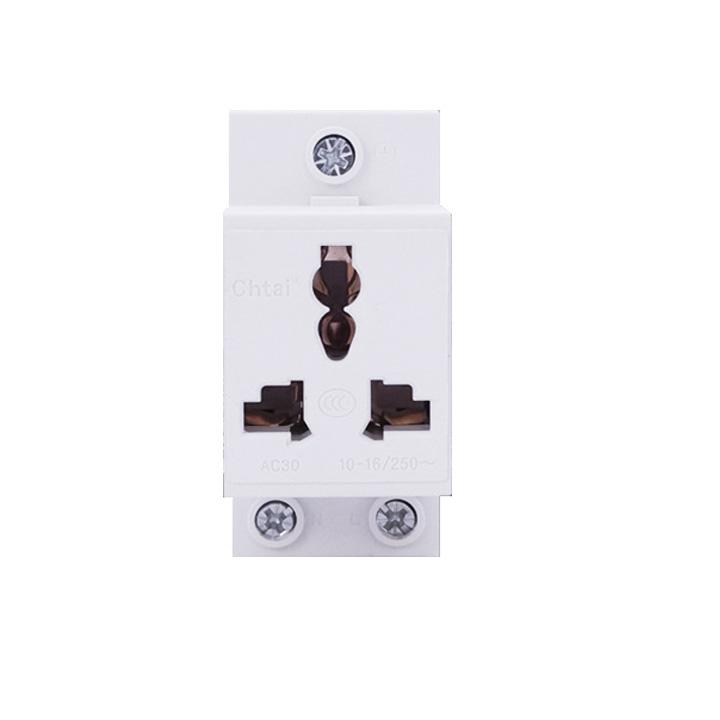 Ổ cắm điện lắp ray cài Aptomat tủ điện dân dụng loại 3 chấu để lựa chọn