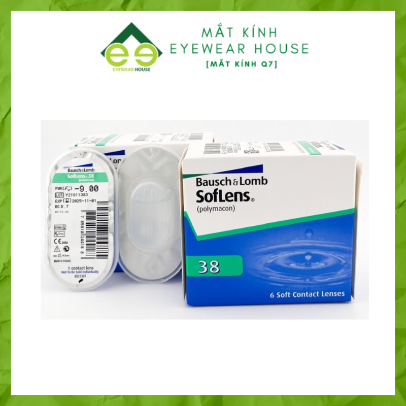 Kính áp tròng Trong suốt SOFLENS 38 - 3 THÁNG (độ từ 1 - 9) (INBOX độ của bạn)