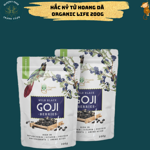 Hắc kỷ tử hoang dã organic life 200g organic wild black goji berry