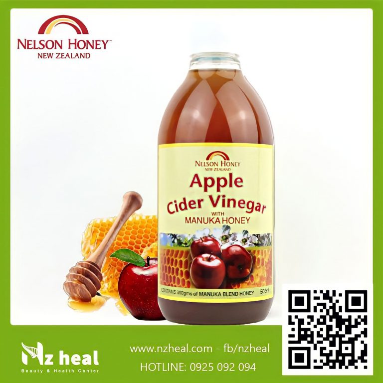 Giấm táo với mật ong Manuka Nelson Apple Cider Vinegar with Manuka Honey Blend 500ml