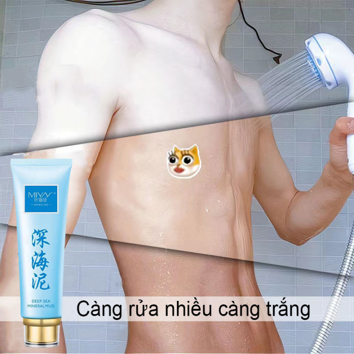 Sữa tắm trắng da toàn thân tẩy tế bào chết nhanh chóng, kem dưỡng trắng da bùn biển sâu, mịn da, làm sạch sâu, sáng đều màu da 150g