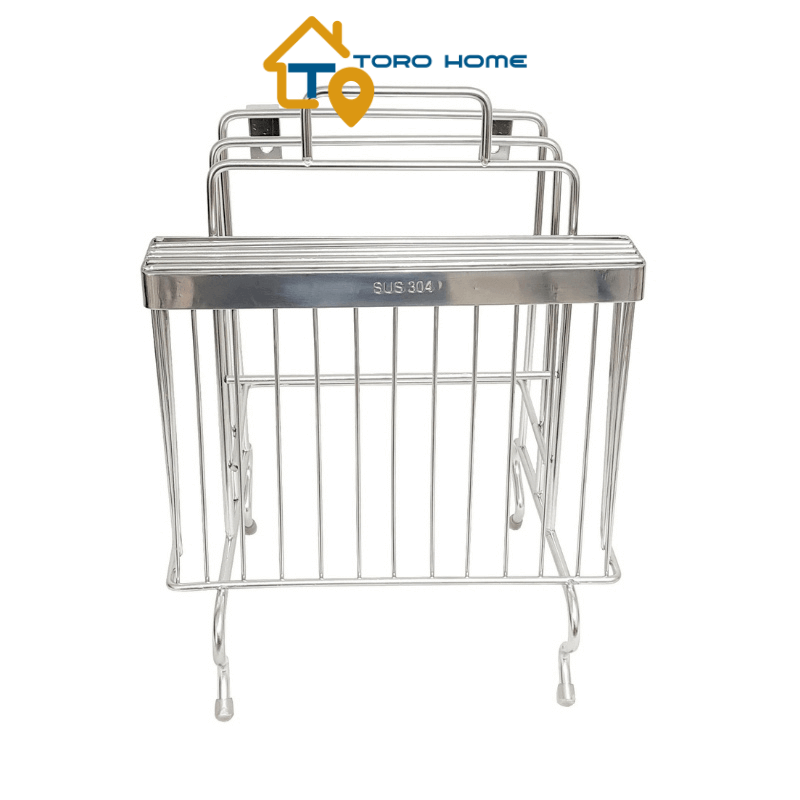 Kệ dao thớt inox 304 để được 1 thớt, khe dắt dao toro home,cam kết chất liệu inox chuẩn 304