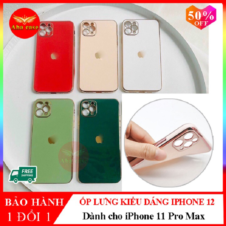 Ốp lưng iphone 11 Pro Max - Ốp lưng dẻo kiểu dáng iphone 12 sang trọng, lên đời cho iphone 11 pro max sang iphone 12 chỉ 3 giây