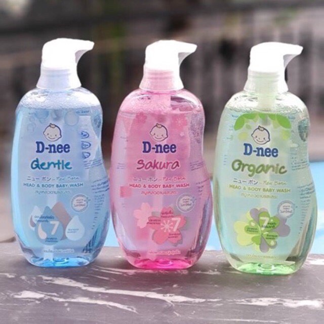 Sữa Tắm Gội em bé Dnee Organic, Sakura, Gentle 400ml