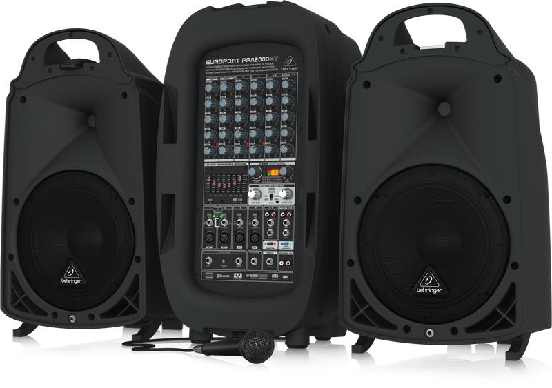 Hệ thống loa di động behringer ppa2000bt chính hãn g-công suất 2000w-chuyên cho quán cafe-live band