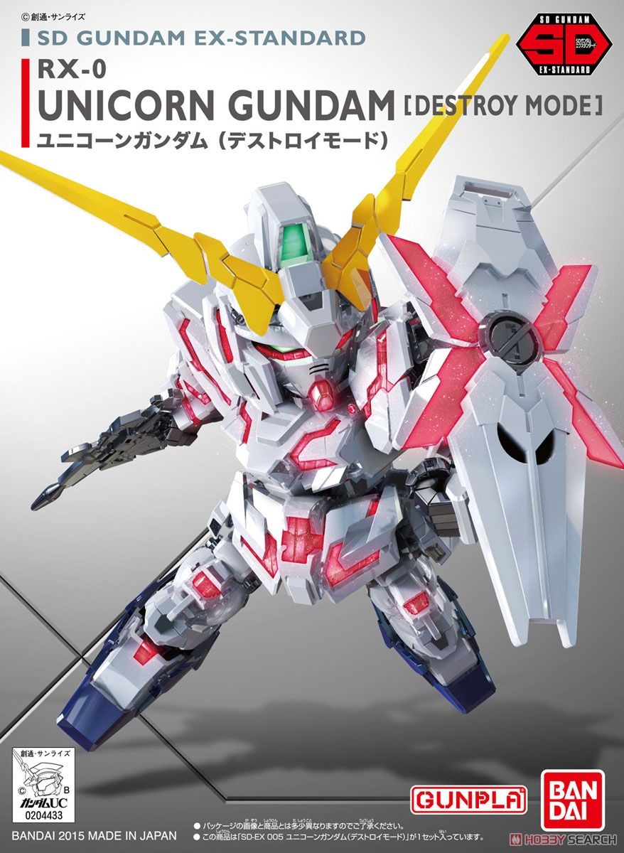 Mô hình lắp ráp Gundam Bandai SD EX-Standard 05 Unicorn Gundam