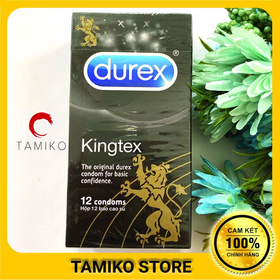 [HCM]Bao Cao Su DUREX KINGTEX - Siêu mỏng Ôm Sát Cỡ 49mm -Hộp 12 Cái- Xuất xứ Anh Quốc